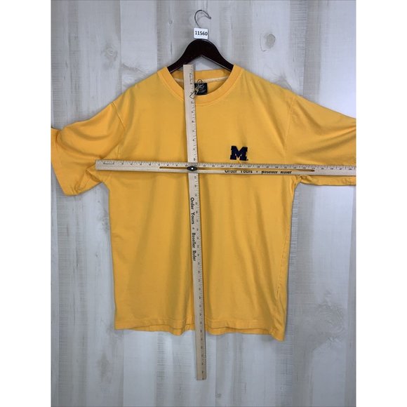 Vintage Starter University Of Michigan Yellow Embriodered Logo T Shirt Large - Picture 6 of 10